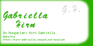 gabriella hirn business card